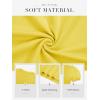 imageATHMILE Womens Summer Tops V Neck T Shirts Swiss Dot Puff Sleeve Tops Loose Casual TshirtsYellow