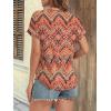 imageATHMILE Womens Tunics Loose Fit Dressy Blouses Summer Short Sleeve Tops with Curved Hem Beach Vacation Clothes for WomenBoho