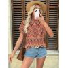 imageATHMILE Womens Tunics Loose Fit Dressy Blouses Summer Short Sleeve Tops with Curved Hem Beach Vacation Clothes for WomenBoho