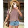imageATHMILE Womens Tunics Loose Fit Dressy Blouses Summer Short Sleeve Tops with Curved Hem Beach Vacation Clothes for WomenDark Pink