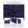 imageATHMILE Womens Tunics Loose Fit Dressy Blouses Summer Short Sleeve Tops with Curved Hem Beach Vacation Clothes for WomenNavy Blue