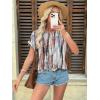 imageATHMILE Womens Tunics Loose Fit Dressy Blouses Summer Short Sleeve Tops with Curved Hem Beach Vacation Clothes for WomenTie Dye