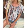 imageATHMILE Womens Tunics Loose Fit Dressy Blouses Summer Short Sleeve Tops with Curved Hem Beach Vacation Clothes for WomenTie Dye