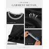 imageATHMILE Womens Short Sleeve Tops Striped Color Block T Shirts Summer Crewneck Loose Casual Tee 2025Black