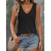 imageATHMILE Womens Tank Tops Summer Deep V Neck Loose Fit Flowy Sleeveless Shirt 2025Black