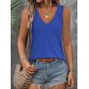 imageATHMILE Womens Tank Tops Summer Deep V Neck Loose Fit Flowy Sleeveless Shirt 2025Royal Blue
