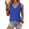 imageATHMILE Womens Tank Tops Summer Deep V Neck Loose Fit Flowy Sleeveless Shirt 2025Royal Blue