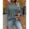 imageATHMILE Long Sleeve Shirts for Women Tunic Tops Loose Fit Dressy Crew Neck Pullover Basic Sweaters 2025Blue