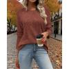 imageATHMILE Long Sleeve Shirts for Women Tunic Tops Loose Fit Dressy Crew Neck Pullover Basic Sweaters 2025Caramel