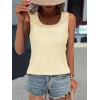 imageATHMILE Womens Loose Fit Casual Flowy Tank Tops Round Neck Trendy Sleeveless Summer Beach Clothes OutfitsApricot