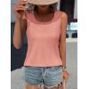 imageATHMILE Womens Loose Fit Casual Flowy Tank Tops Round Neck Trendy Sleeveless Summer Beach Clothes OutfitsCoral