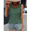 imageATHMILE Womens Loose Fit Casual Flowy Tank Tops Round Neck Trendy Sleeveless Summer Beach Clothes OutfitsDark Green