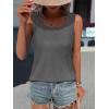 imageATHMILE Womens Loose Fit Casual Flowy Tank Tops Round Neck Trendy Sleeveless Summer Beach Clothes OutfitsGrey