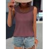 imageATHMILE Womens Loose Fit Casual Flowy Tank Tops Round Neck Trendy Sleeveless Summer Beach Clothes OutfitsWine Red