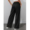 imageATHMILE Womens Wide Leg Sweatpants Baggy Sweat Pants with Pockets High Waisted Track Drawstring Fashion JoggersBlack