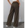 imageATHMILE Womens Wide Leg Sweatpants Baggy Sweat Pants with Pockets High Waisted Track Drawstring Fashion JoggersBrown