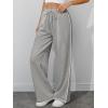 imageATHMILE Womens Wide Leg Sweatpants Baggy Sweat Pants with Pockets High Waisted Track Drawstring Fashion JoggersGrey