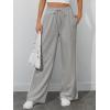 imageATHMILE Womens Wide Leg Sweatpants Baggy Sweat Pants with Pockets High Waisted Track Drawstring Fashion JoggersGrey