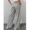 imageATHMILE Womens Wide Leg Sweatpants Baggy Sweat Pants with Pockets High Waisted Track Drawstring Fashion JoggersGrey