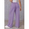 imageATHMILE Womens Wide Leg Sweatpants High Waisted Baggy Pants Fashion Teen Girl Drawstring Athletic JoggersLight Purple