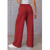 imageATHMILE Womens Wide Leg Sweatpants High Waisted Baggy Pants Fashion Teen Girl Drawstring Athletic JoggersRed