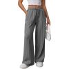 imageATHMILE Womens Wide Leg Sweatpants High Waisted Baggy Pants Fashion Teen Girl Drawstring Athletic JoggersDark Grey