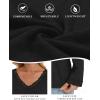 imageATHMILE Long Sleeve T Shirts for Women Lace V Neck Casual Cute Tops Loose Fit Fall Winter Basic ClothingBlack