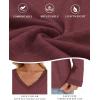 imageATHMILE Long Sleeve T Shirts for Women Lace V Neck Casual Cute Tops Loose Fit Fall Winter Basic ClothingWine Red