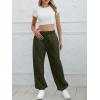 imageATHMILE Sweatpants Women Baggy Lounge Pants Workout Gym Active High Waisted Comfy Joggers for WomenArmy Green