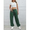 imageATHMILE Sweatpants Women Baggy Lounge Pants Workout Gym Active High Waisted Comfy Joggers for WomenDark Green