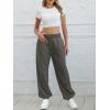 imageATHMILE Sweatpants Women Baggy Lounge Pants Workout Gym Active High Waisted Comfy Joggers for WomenDark Grey