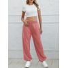 imageATHMILE Sweatpants Women Baggy Lounge Pants Workout Gym Active High Waisted Comfy Joggers for WomenPink