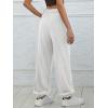 imageATHMILE Sweatpants Women Baggy Lounge Pants Workout Gym Active High Waisted Comfy Joggers for WomenWhite