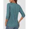 imageATHMILE Womens 34 Sleeve TShirts Summer Tops Fall Fashion Blouses Beach Vacation Clothes Spring Tunic 2025 TrendyBlue Green