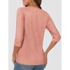 imageATHMILE Womens 34 Sleeve TShirts Summer Tops Fall Fashion Blouses Beach Vacation Clothes Spring Tunic 2025 TrendyCoral