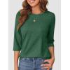 imageATHMILE Womens 34 Sleeve TShirts Summer Tops Fall Fashion Blouses Beach Vacation Clothes Spring Tunic 2025 TrendyGreen