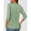 imageATHMILE Womens 34 Sleeve TShirts Summer Tops Fall Fashion Blouses Beach Vacation Clothes Spring Tunic 2025 TrendyGrey Green