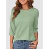 imageATHMILE Womens 34 Sleeve TShirts Summer Tops Fall Fashion Blouses Beach Vacation Clothes Spring Tunic 2025 TrendyGrey Green