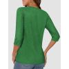 imageATHMILE Womens 34 Sleeve TShirts Summer Tops Fall Fashion Blouses Beach Vacation Clothes Spring Tunic 2025 TrendyLucky Green