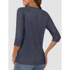 imageATHMILE Womens 34 Sleeve TShirts Summer Tops Fall Fashion Blouses Beach Vacation Clothes Spring Tunic 2025 TrendyNavy