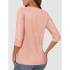 imageATHMILE Womens 34 Sleeve TShirts Summer Tops Fall Fashion Blouses Beach Vacation Clothes Spring Tunic 2025 TrendyPink