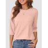 imageATHMILE Womens 34 Sleeve TShirts Summer Tops Fall Fashion Blouses Beach Vacation Clothes Spring Tunic 2025 TrendyPink