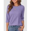 imageATHMILE Womens 34 Sleeve TShirts Summer Tops Fall Fashion Blouses Beach Vacation Clothes Spring Tunic 2025 TrendyPurple