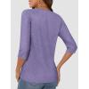 imageATHMILE Womens 34 Sleeve TShirts Summer Tops Fall Fashion Blouses Beach Vacation Clothes Spring Tunic 2025 TrendyPurple