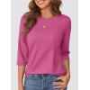 imageATHMILE Womens 34 Sleeve TShirts Summer Tops Fall Fashion Blouses Beach Vacation Clothes Spring Tunic 2025 TrendyRose