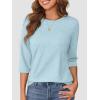 imageATHMILE Womens 34 Sleeve TShirts Summer Tops Fall Fashion Blouses Beach Vacation Clothes Spring Tunic 2025 TrendySky Blue
