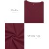 imageATHMILE Womens Fall Deep V Neck Long Sleeve Shirts Modal Slim Fit Basic Tee Tops 2025Aburgundy