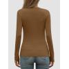 imageATHMILE Womens Fall Deep V Neck Long Sleeve Shirts Modal Slim Fit Basic Tee Tops 2025Acoffee
