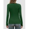 imageATHMILE Womens Fall Deep V Neck Long Sleeve Shirts Modal Slim Fit Basic Tee Tops 2025Adark Green