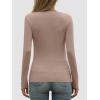 imageATHMILE Womens Fall Deep V Neck Long Sleeve Shirts Modal Slim Fit Basic Tee Tops 2025Alatte